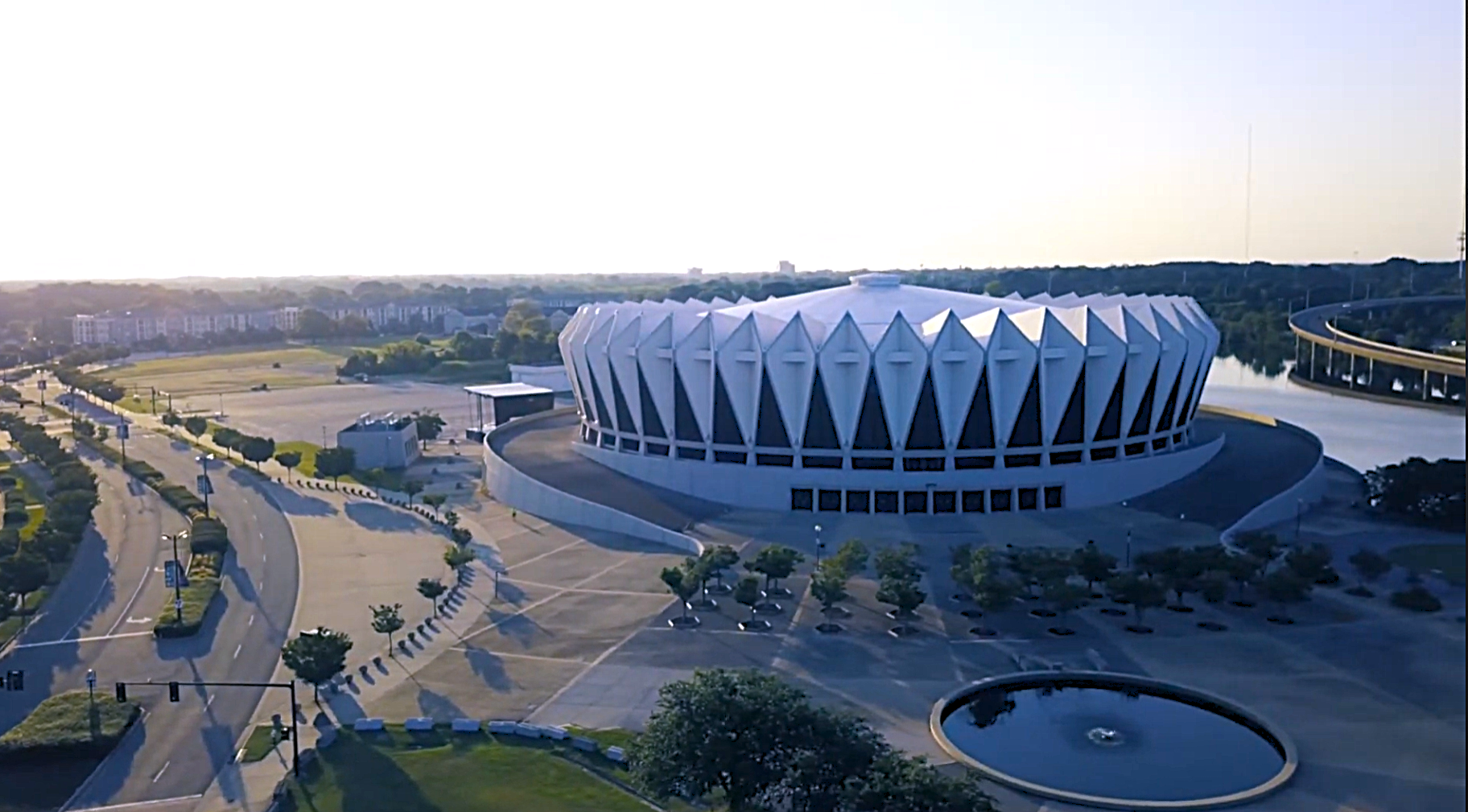 Hampton Coliseum commercial aerial